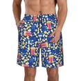thumbnail image 1 of Naloa Cute Popcorn Men's Beach Shorts, Surfing shorts, Swim trunks, Quick Dry Swim Trunks for Surfing Beach Fun - X-Large, 1 of 9