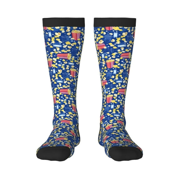 Naloa Cute Popcorn Thigh High Socks Extra Long Stretchy Sock Women Over Knee High Opaque Stocking Daily Wear