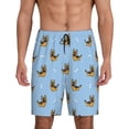 thumbnail image 1 of Naloa Cute Puppy Men's Short Pajama Pants, Lounge Comfort Shorts with Elasticized Waistband and Side Pockets - 4X-Large, 1 of 9