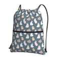 thumbnail image 1 of Naloa Cute Rabbit Drawstring Backpack String Bag Cinch Water Resistant for Gym Shopping Sport Yoga, 1 of 6