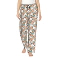 thumbnail image 1 of Naloa Cute Rabbit Floral Print Women’s Ultra-Soft Comfy Pajama Lounge Pants with Pockets & Drawstring, 1 of 8