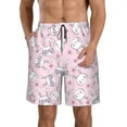 thumbnail image 1 of Naloa Cute Rabbit Flower Men's Beach Shorts, Surfing shorts, Swim trunks, Quick Dry Swim Trunks for Surfing Beach Fun - XX-Large, 1 of 9