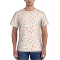 thumbnail image 1 of Naloa Cute Rabbit Men's T-Shirt Sport T-shirt Men's Basic Tee Casual Men's Shirt, Round Neck, Short Sleeves - Medium, 1 of 5