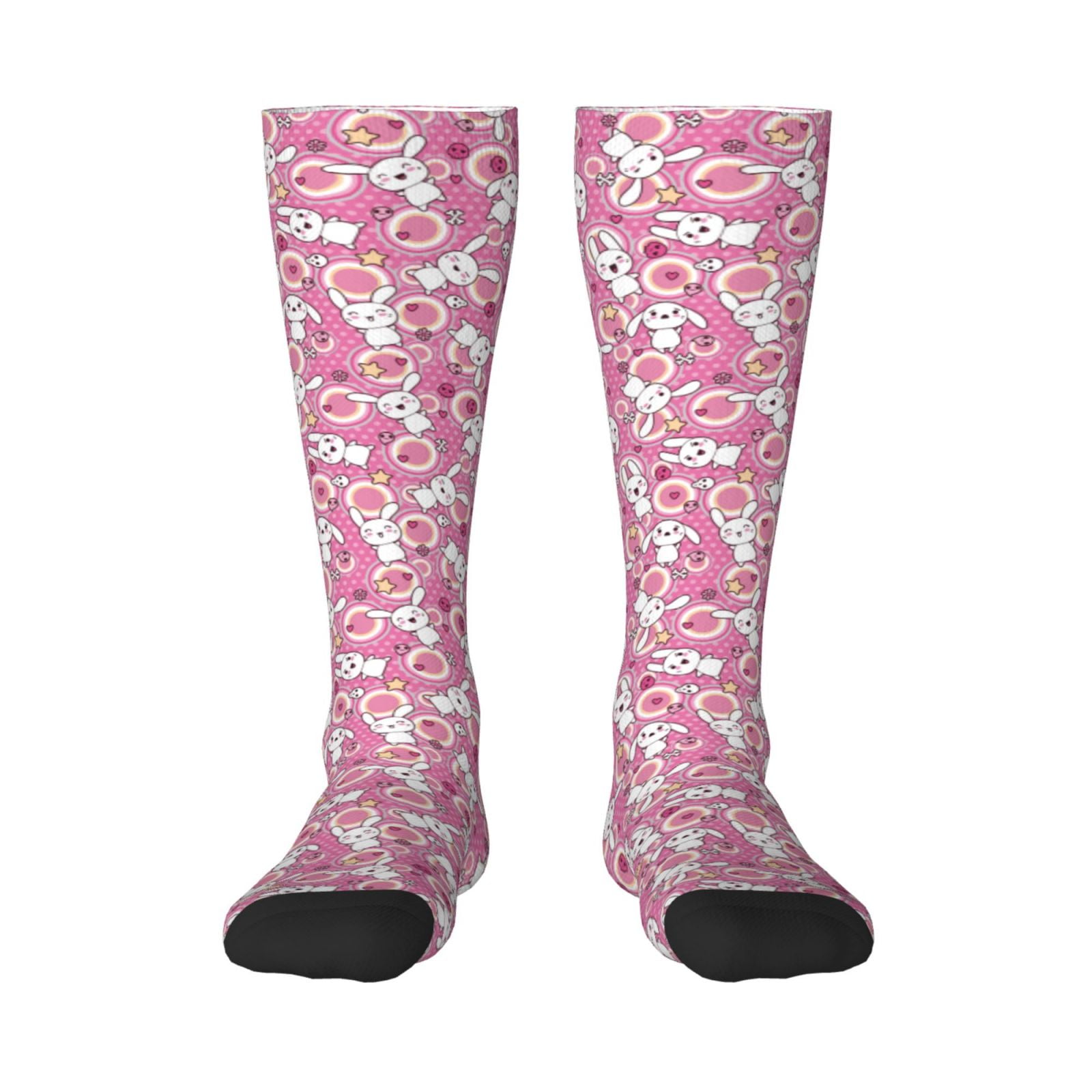 Thicken Socks Ladies Warm Cross Flower Rabbit Wool Socks