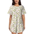 thumbnail image 1 of Naloa Cute Rabbit Women's Short-Sleeved Pajama Set, Loungewear, Summer pajamas, Breathable Cozy - X-Large, 1 of 9