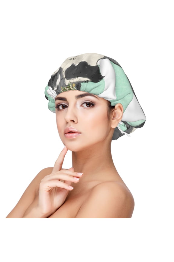 Cute Raccoon Adjustable Hair Bonnet for Sleeping, Hair Wrap Sleep Cap Turban for Women Men, Curly Straight Hair Long Large Braid Unisex