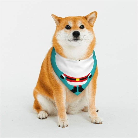 Naloa Cute Santa Claus Dog Bandana Large and Small-Dog Scarf Bib Handkerchief Accessories for Dogs and Cats(S-L)-Large