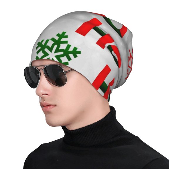 Naloa Cute Santa Soft Beanie Hat, Knit Beanie Daily Beanie in Fine Knit for Women Men Winter Travel, Outdoor