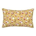 thumbnail image 1 of Naloa Cute Santa and Reindeer Pillowcase, Throw Pillowcase, Wrinkle-Free, Stain-Resistant with Hidden Zipper for Bedroom Sofa-16"x24", 1 of 6