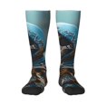 thumbnail image 1 of Naloa Cute Skeletons Figurines Knee Socks, High Socks Long Stretchy Sock Women Knee High Stocking, Long Socks for Women, 1 of 6