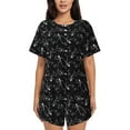 thumbnail image 1 of Naloa Cute Skull Women's Short-Sleeved Pajama Set, Loungewear, Summer pajamas, Breathable Cozy - 3X-Large, 1 of 9