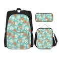 thumbnail image 1 of Naloa Cute Sloth on Floral Tree Print Large Capacity Backpack Lunch Bag Pencil Case Combination 3 Piece Set for Student, 1 of 8