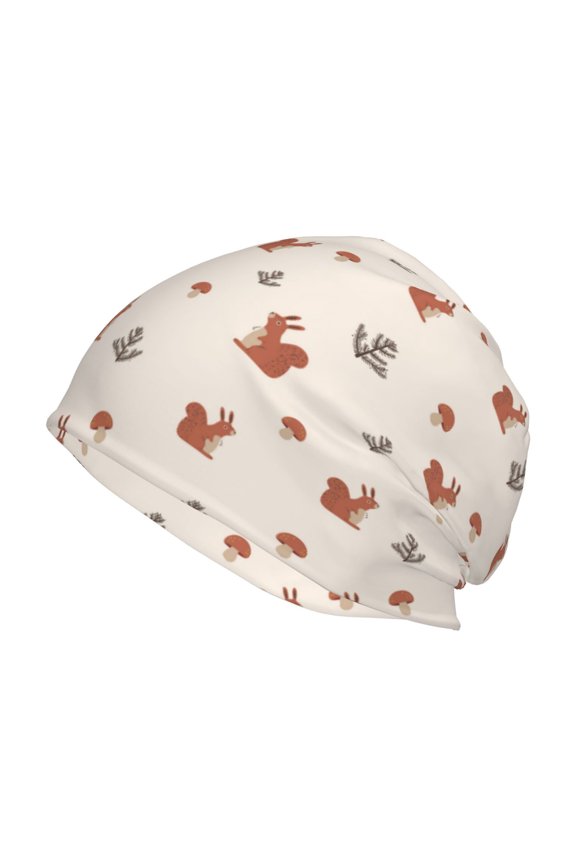 Cute Squirrel Beanie for Men Women Knitted Unisex Winter Hat Beanies Cap Knit Cuffed Beanies Hats
