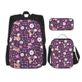 thumbnail image 1 of Naloa Cute Squirrel Floral Print Large Capacity Backpack Lunch Bag Pencil Case Combination 3 Piece Set for Student, 1 of 1