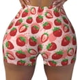 thumbnail image 1 of Naloa Cute Strawberry Biker Shorts for Women Seamless Scrunch Short Women’s Yoga Shorts for Gym Running Sport Shorts - Medium, 1 of 9