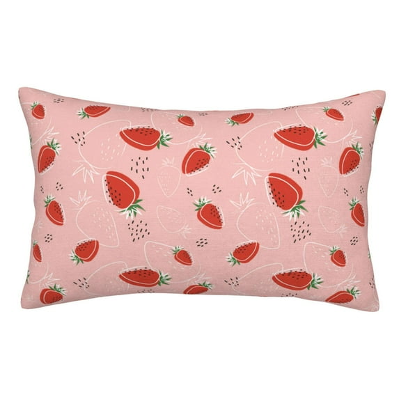 Naloa Cute Strawberry C Pillow Covers, Throw Pillow Case Cushion Covers,Cushion for Bedroom,Couch,Home-14"x20"