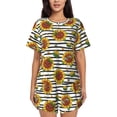 thumbnail image 1 of Naloa Cute Sunflowers Women's Short-Sleeved Pajama Set, Loungewear, Summer pajamas, Breathable Cozy - Medium, 1 of 9