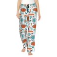 thumbnail image 1 of Naloa Cute Tableware Print Women’s Ultra-Soft Comfy Pajama Lounge Pants with Pockets & Drawstring, 1 of 8