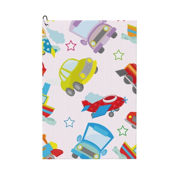 Naloa Cute Transport Golf Towel Golf Gift for Men and Women Golf Towel with Carabiner Clip to Quickly Remove Mud, Dirt and Sweat