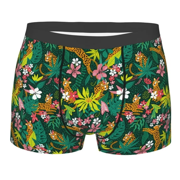 Naloa Cute Tribal Leopards Print Mens Underwear - Boxers for Men, Classic Briefs for Men