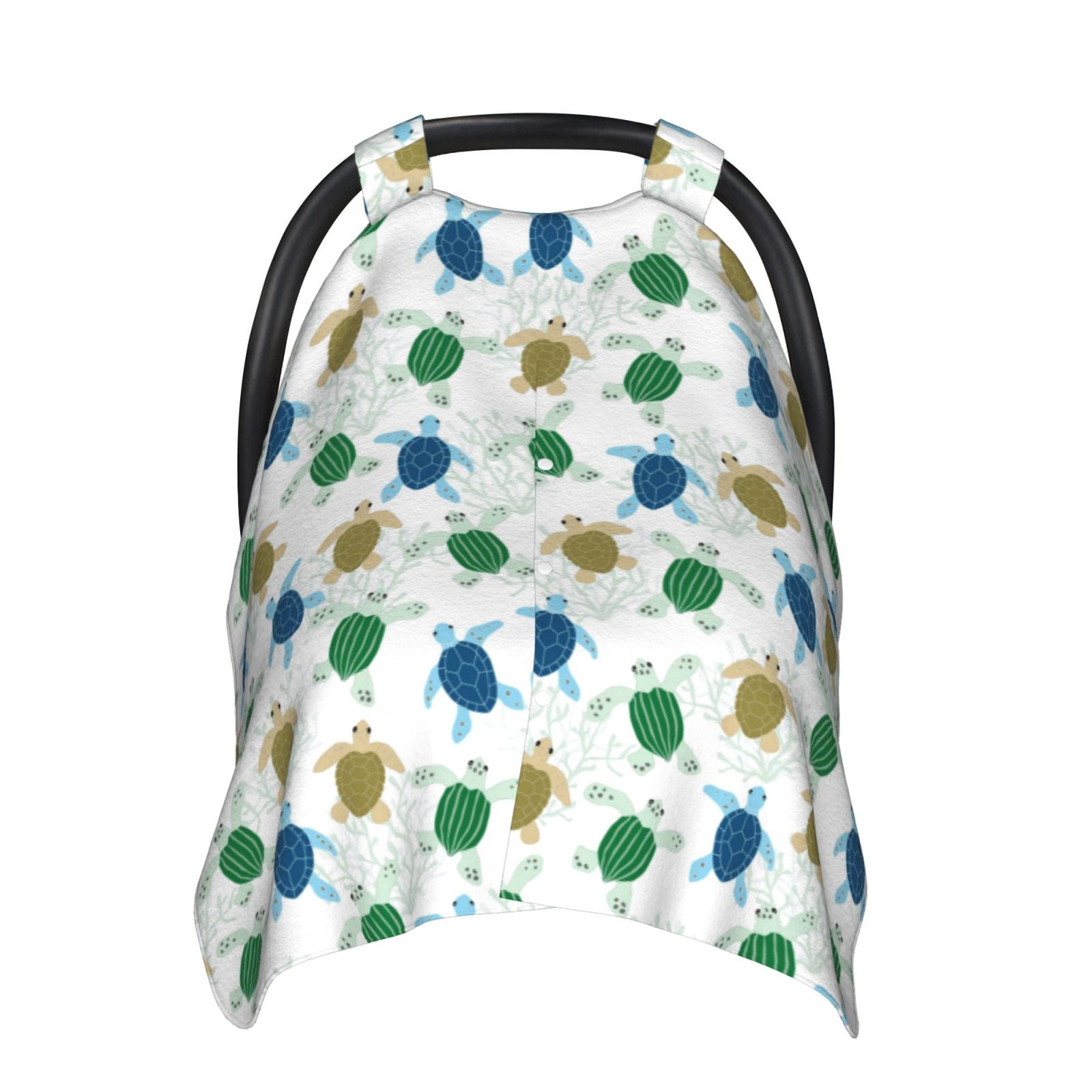 Naloa Cute Turtle Baby Car Seat Cover, Breathable Baby Carrier Cover, Multiuse Baby Carrier Cover & Nursing Breastfeeding Cover