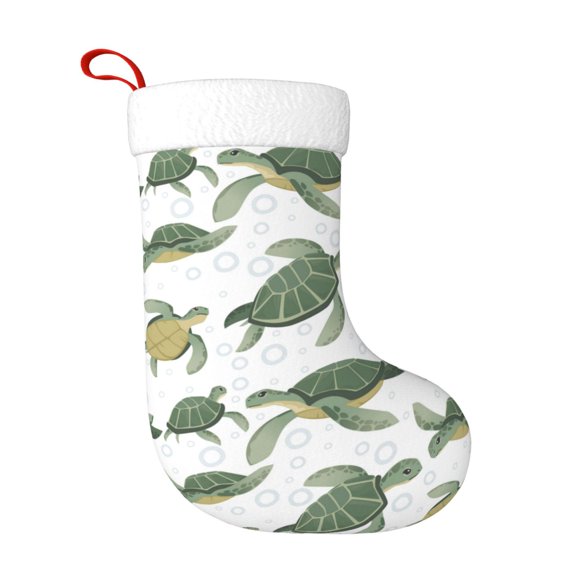 Naloa Cute Turtle Christmas Stockings Decorations, Xmas Ornaments, DIY Personalized Farmhouse Decor for Home Family Party Tree