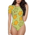 thumbnail image 1 of Naloa Cute Turtle Women's Short-Sleeved Onesie, One-Piece Swimsuit for Parties, dates, clubs - Large, 1 of 9