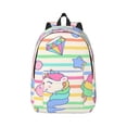 thumbnail image 1 of Naloa Cute Unicorn Canvas Backpack for Men Women Rucksack Casual Travel Daypack College Tote Satchel Bookbag for Teens-Medium, 1 of 7