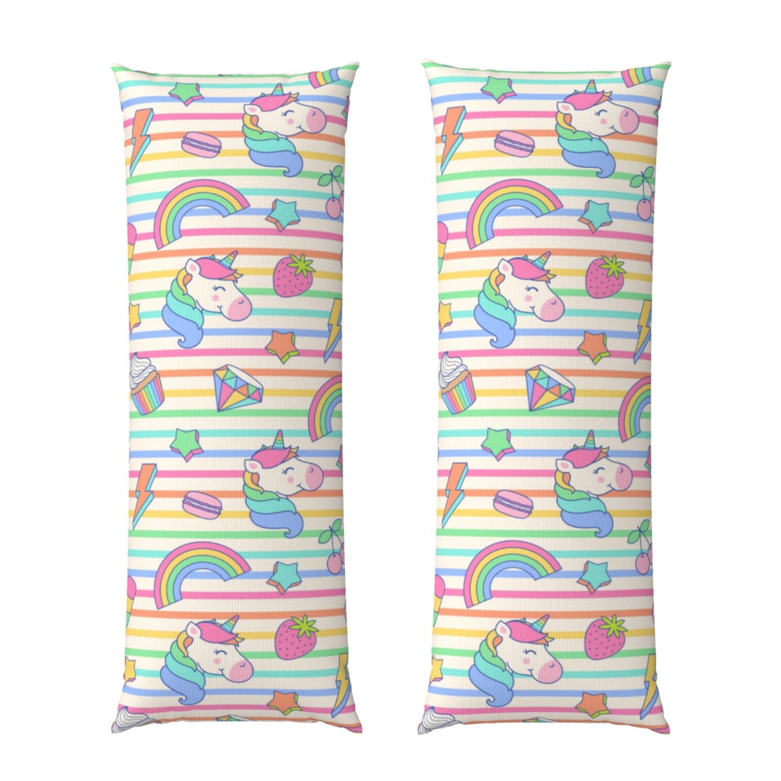 Naloa Cute Unicorn Super Soft 20x60 Body Pillow Case,Long Side Hidden Zipper（PILLOWS ARE NOT INCLUDED）
