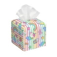 thumbnail image 1 of Naloa Cute Unicorn Tissue Box CoverLeather Tissue Holder Square Facial Tissue Case Facial Paper Organizer Dispenser for Bathroom, Vanity Countertop, Tabletop, Car, 1 of 8