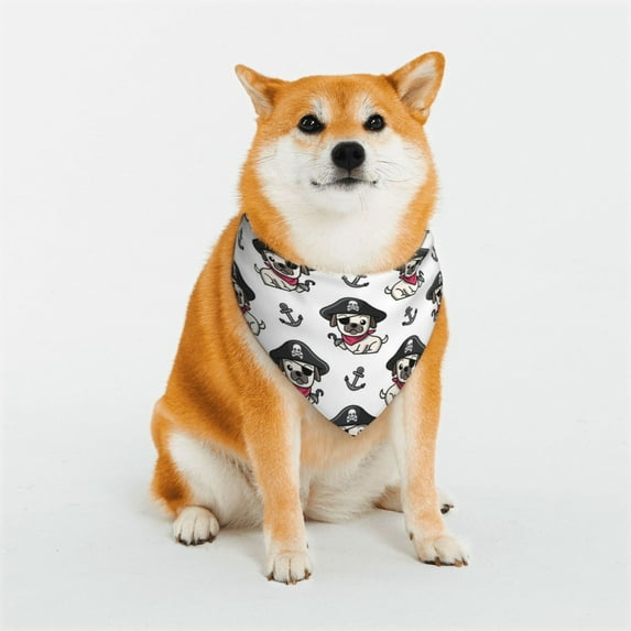 Naloa DOG IS WEARING PIRATE COSTUME Dog Bandana Large and Small-Dog Scarf Bib Handkerchief Accessories for Dogs and Cats(S-L)-Small