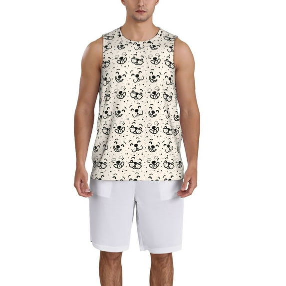 Naloa DOGS FACE Basketball Jersey Reversible Men's Mesh Athletic Sports Shirts Training Practice S-4XLSmall