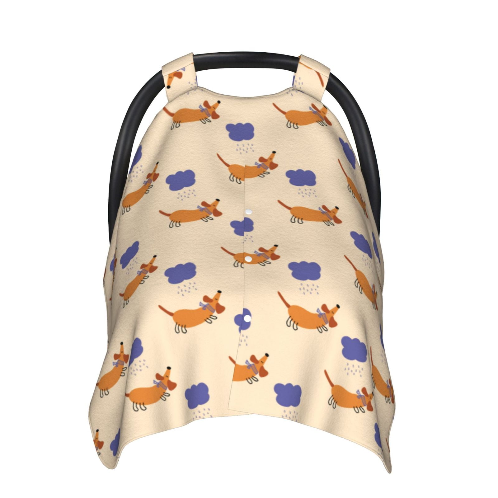 Naloa Dachshund Baby Car Seat Cover, Breathable Baby Carrier Cover, Multiuse Baby Carrier Cover & Nursing Breastfeeding Cover