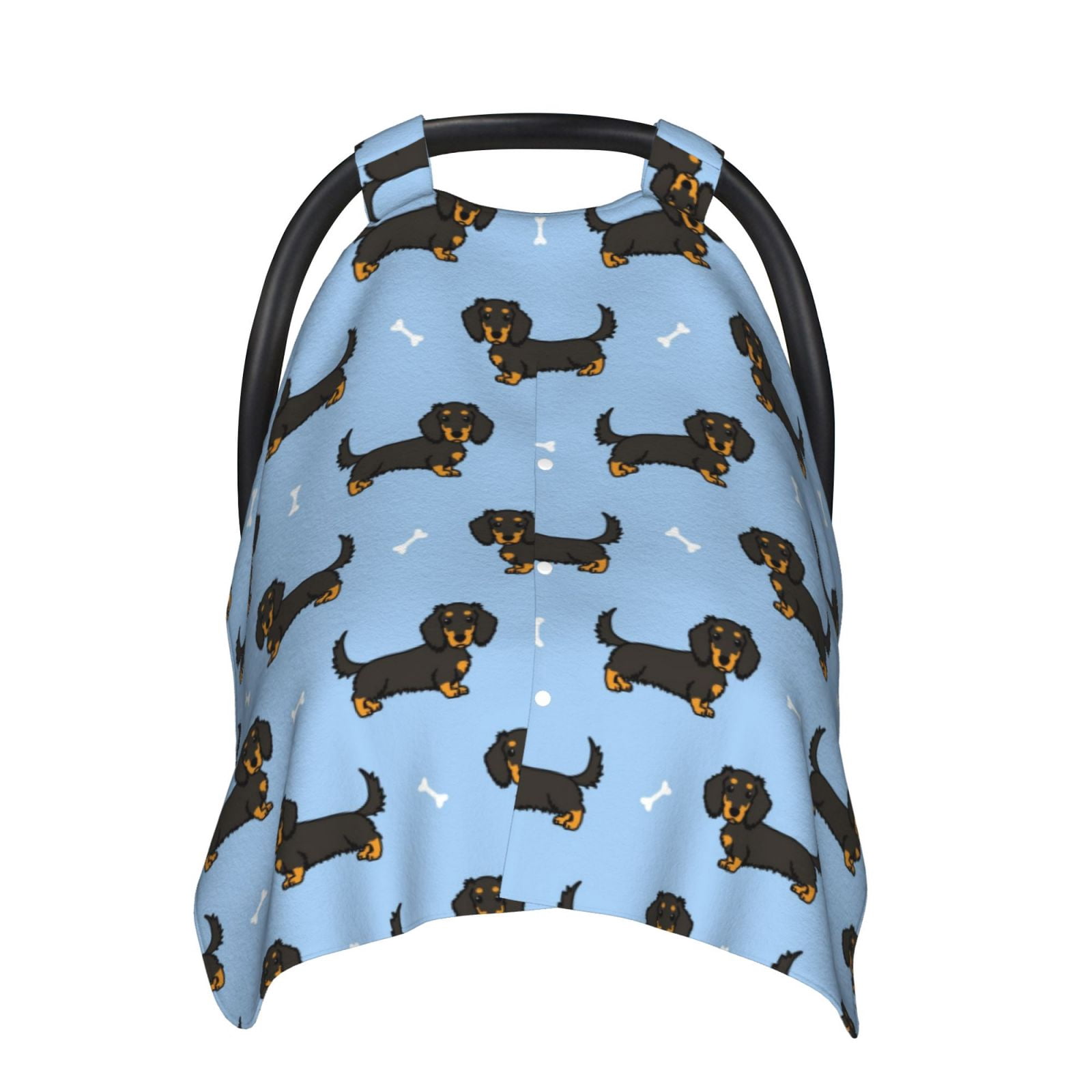 Naloa Dachshund Dog Baby Car Seat Cover, Breathable Baby Carrier Cover, Multiuse Baby Carrier Cover & Nursing Breastfeeding Cover