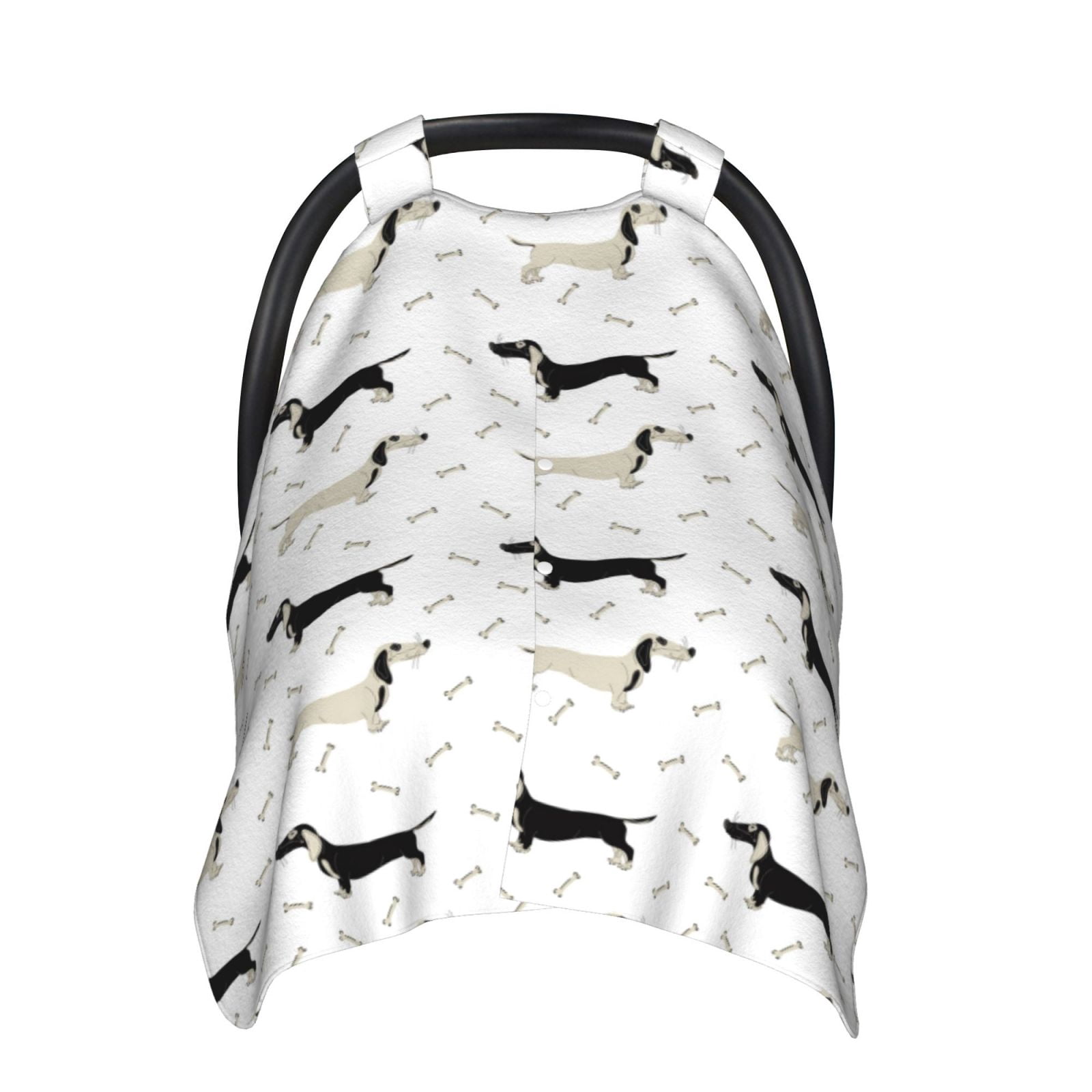 Naloa Dachshund Dog Baby Car Seat Cover, Breathable Baby Carrier Cover, Multiuse Baby Carrier Cover & Nursing Breastfeeding Cover