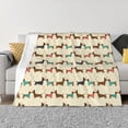 thumbnail image 1 of Naloa Dachshund Dog Flannel Blankets - Thick and Warm Blanket for Winter, Soft Fuzzy Plush King Blanket for All Seasons60"x50", 1 of 6