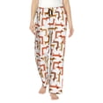thumbnail image 1 of Naloa Dachshund Dog Print Women’s Ultra-Soft Comfy Pajama Lounge Pants with Pockets & Drawstring, 1 of 8