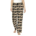 thumbnail image 1 of Naloa Dachshund Dog Woof Print Women’s Ultra-Soft Comfy Pajama Lounge Pants with Pockets & Drawstring, 1 of 8