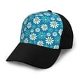thumbnail image 1 of Naloa Daisies Flowers Adult adjustable Print Baseball Hat, Patchwork curved brim baseball capfor Men and Women, One Size, 1 of 5