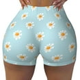 thumbnail image 1 of Naloa Daisies Flowers Biker Shorts for Women Seamless Scrunch Short Women’s Yoga Shorts for Gym Running Sport Shorts - X-Large, 1 of 9
