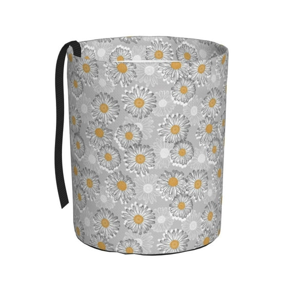 Naloa Daisies Flowers Car Trash Can Garbage Car Accessories Trash Can Car Waste Bin for for Driver and Passenger Any Vehicle