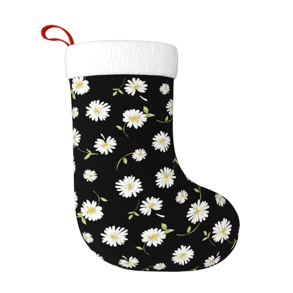 Naloa Daisies Flowers Christmas Stockings Decorations, Xmas Ornaments, DIY Personalized Farmhouse Decor for Home Family Party Tree