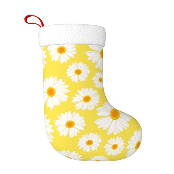Naloa Daisies Flowers Christmas Stockings Decorations, Xmas Ornaments, DIY Personalized Farmhouse Decor for Home Family Party Tree