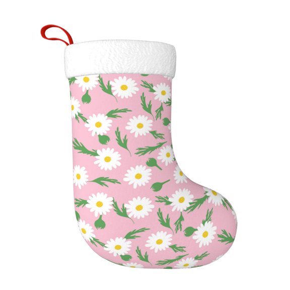 Naloa Daisies Flowers Christmas Stockings Decorations, Xmas Ornaments, DIY Personalized Farmhouse Decor for Home Family Party Tree