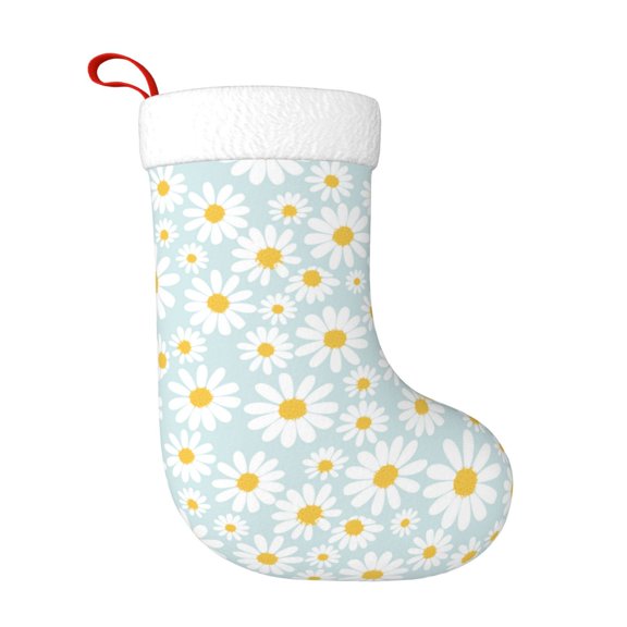 Naloa Daisies Flowers Christmas Stockings Decorations, Xmas Ornaments, DIY Personalized Farmhouse Decor for Home Family Party Tree