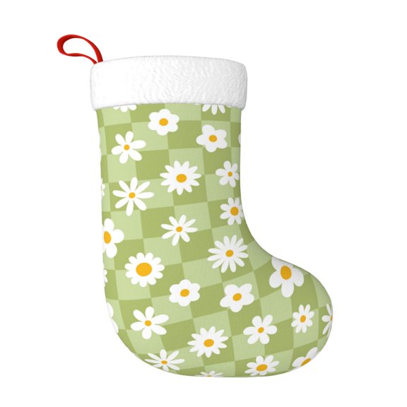 Naloa Daisies Flowers Christmas Stockings Decorations, Xmas Ornaments, DIY Personalized Farmhouse Decor for Home Family Party Tree