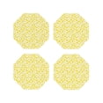 thumbnail image 1 of Naloa Daisies Flowers Leather Coasters for Drinks, Durable Drink Coasters 4 Set for Tabletop Protection, Luxurious Home Décor and Housewarming Gift ( {designName})Octagon, 1 of 6