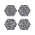thumbnail image 1 of Naloa Daisies Flowers Leather Coasters for Drinks, Durable Drink Coasters 4 Set for Tabletop Protection, Luxurious Home Décor and Housewarming Gift ( {designName})Hexagon, 1 of 6