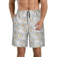 thumbnail image 1 of Naloa Daisies Flowers Men's Beach Shorts, Surfing shorts, Swim trunks, Quick Dry Swim Trunks for Surfing Beach Fun - 3X-Large, 1 of 9