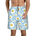 thumbnail image 1 of Naloa Daisies Flowers Men's Beach Shorts, Surfing shorts, Swim trunks, Quick Dry Swim Trunks for Surfing Beach Fun - Medium, 1 of 9